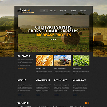 Agriculture Company Responsive Website Templates 46550