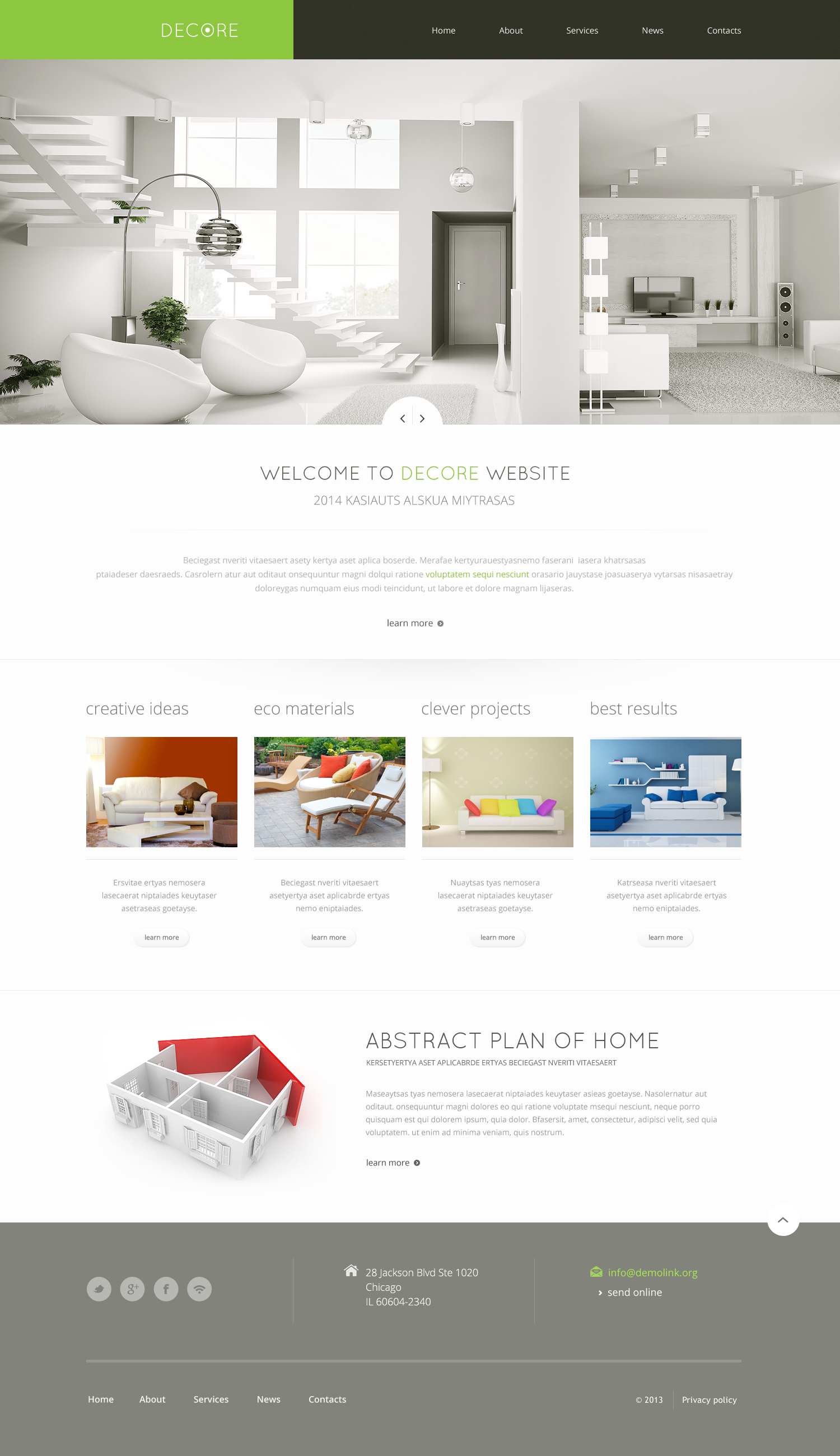 Home Decor Responsive Website Template