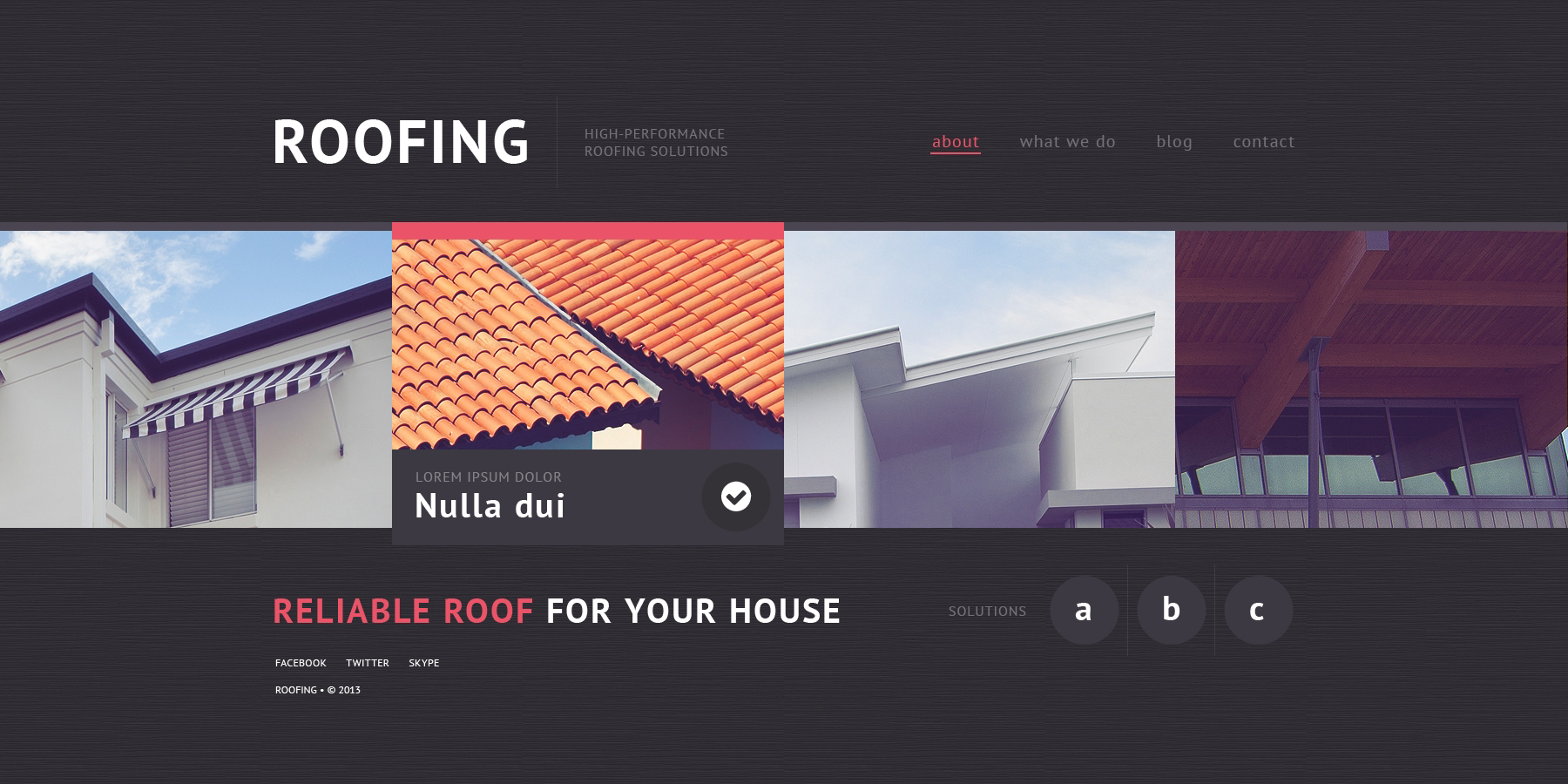 Roofing Company Website Template