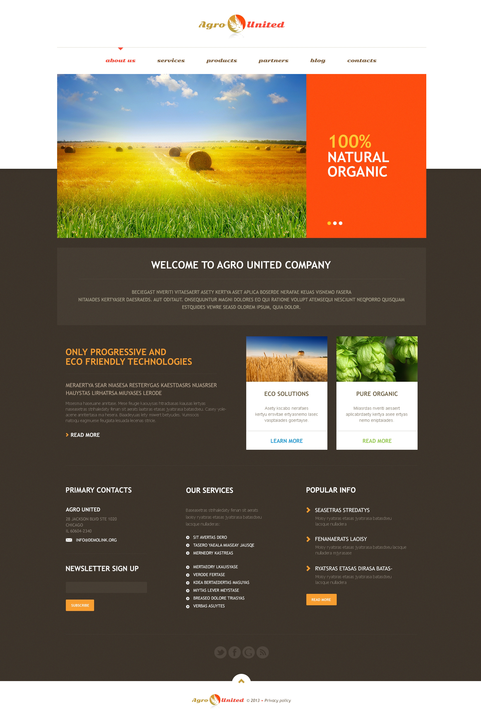 Agriculture to Impress WordPress Theme