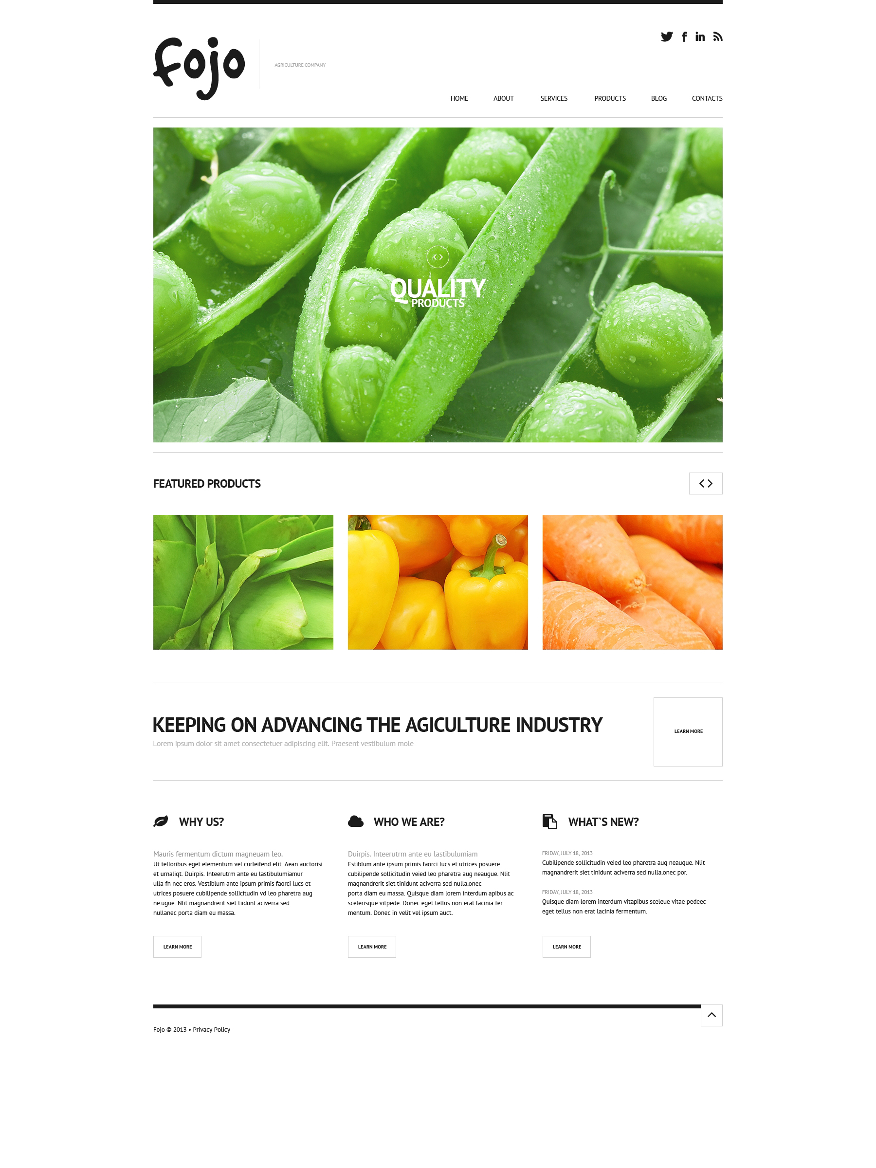 Organic Farming WordPress Theme