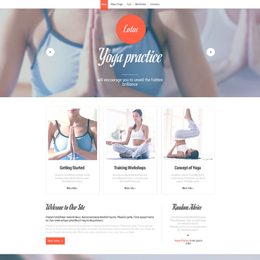 Yoga Studio Responsive Website Templates 46828