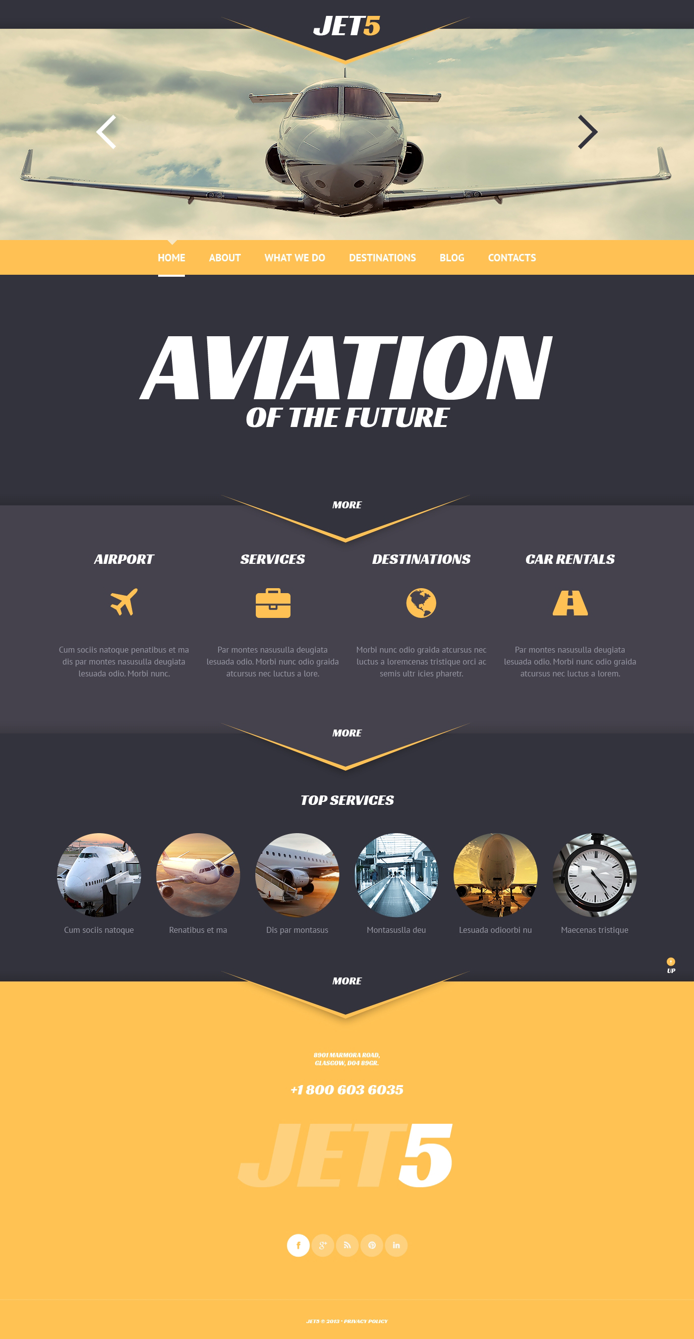 Private Airlines WordPress Theme