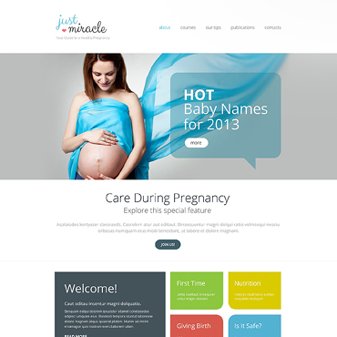 Miracle Pregnancy Responsive Website Templates 47152