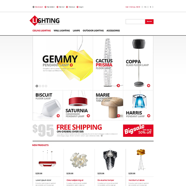 Store Lamps Magento Themes 47328