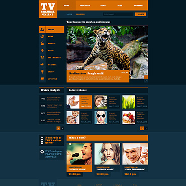 Channel Television Responsive Website Templates 47350