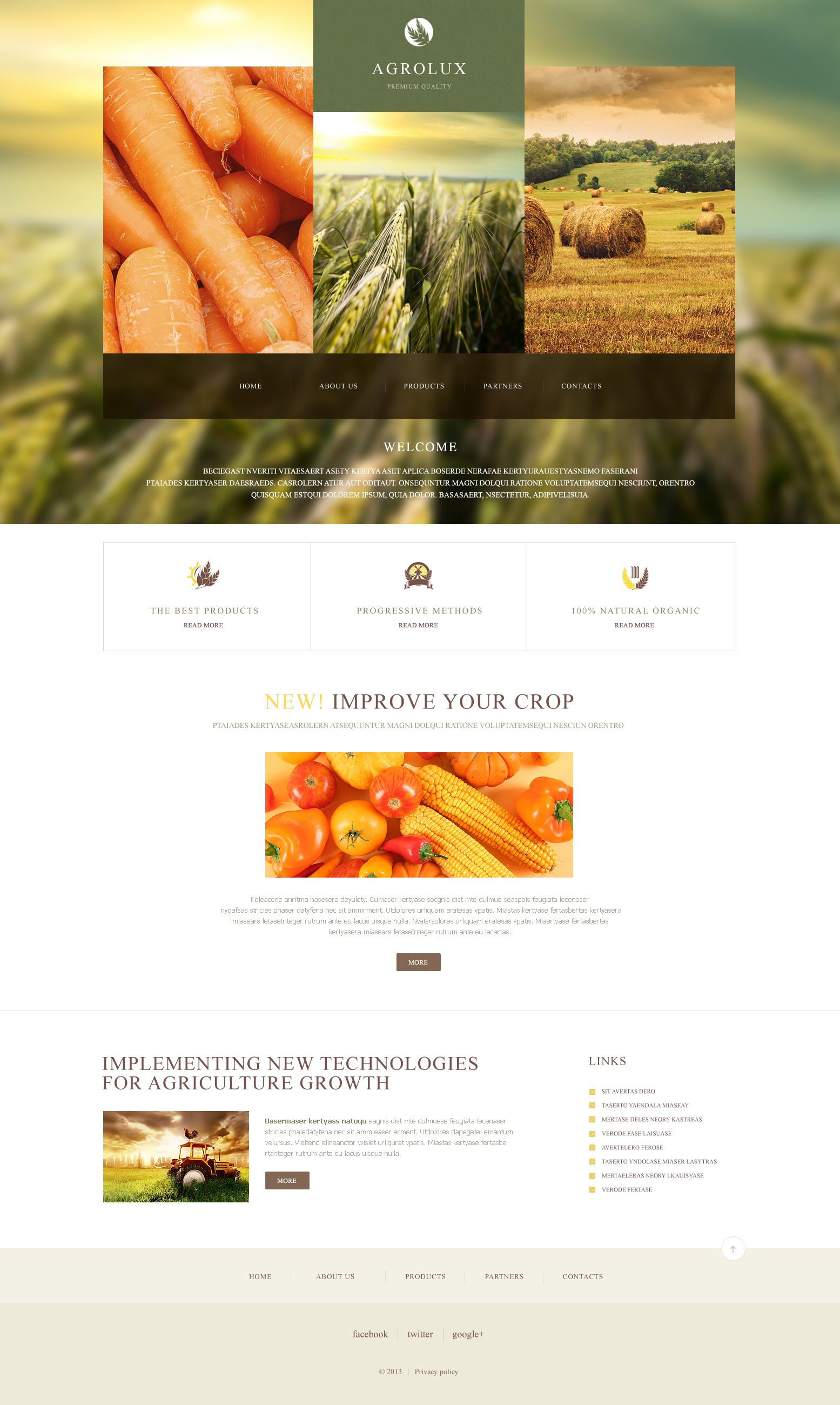 Farm Responsive Website Template