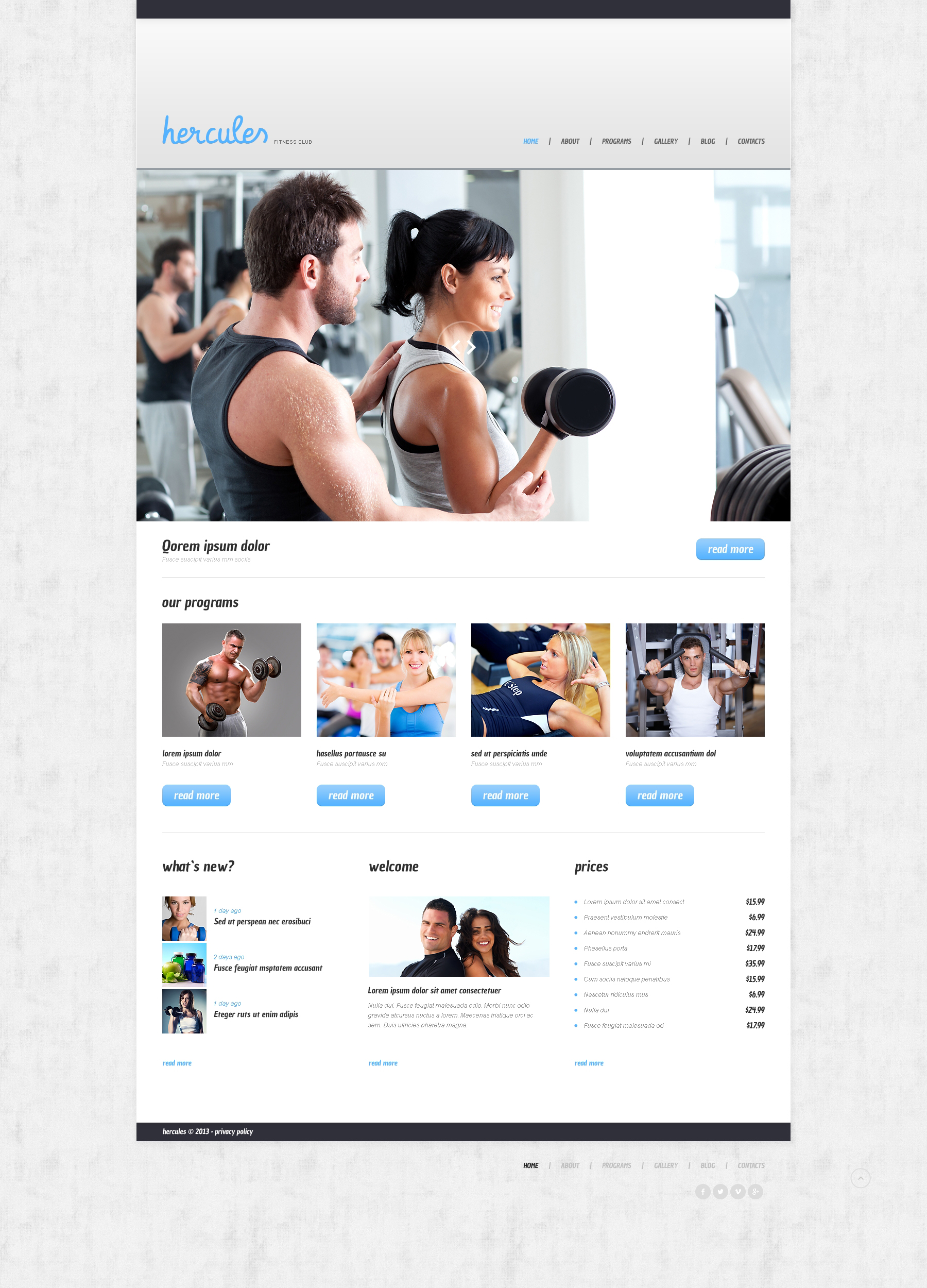 Fitness Responsive WordPress Theme