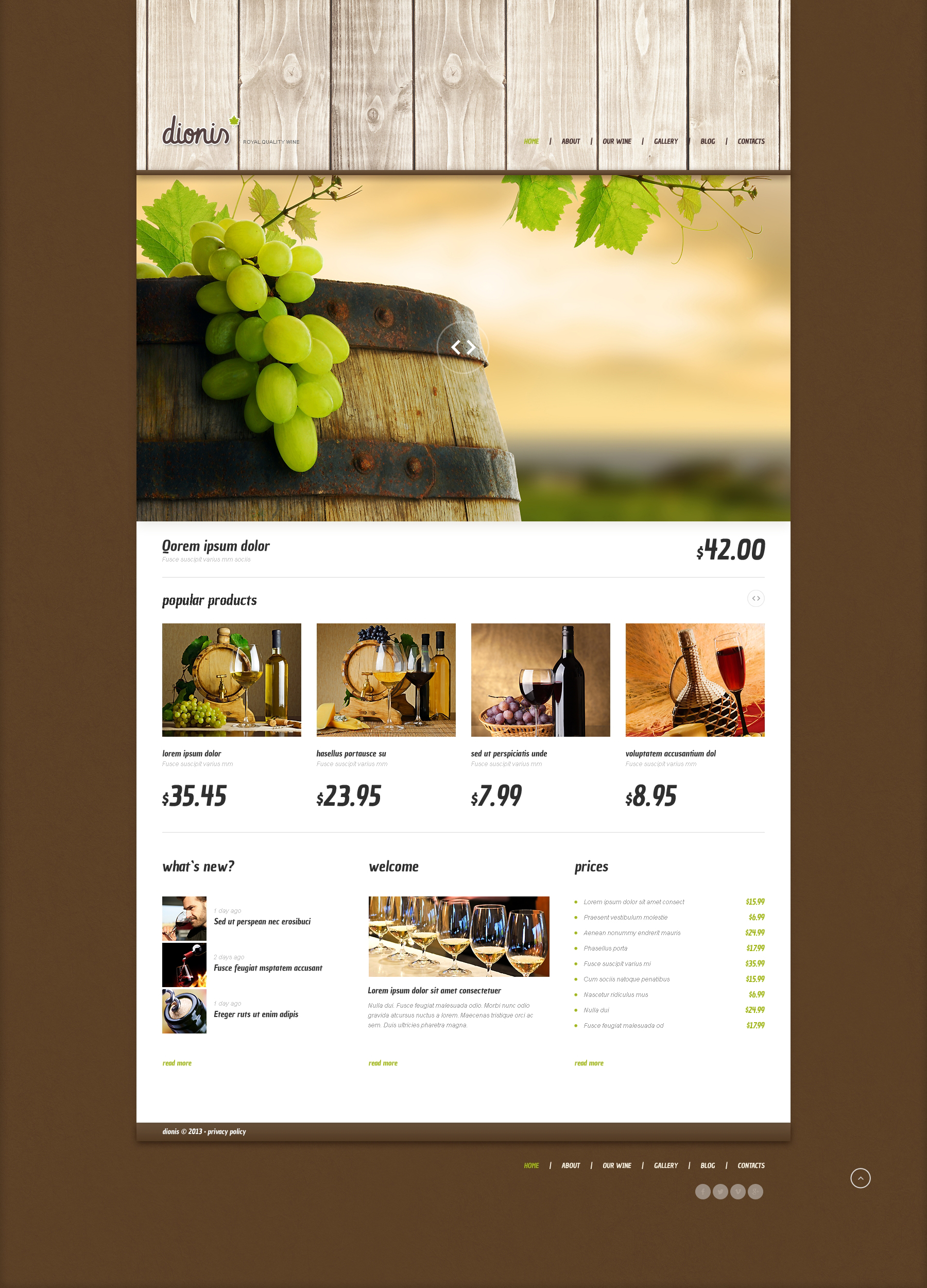 Winery Responsive WordPress Theme