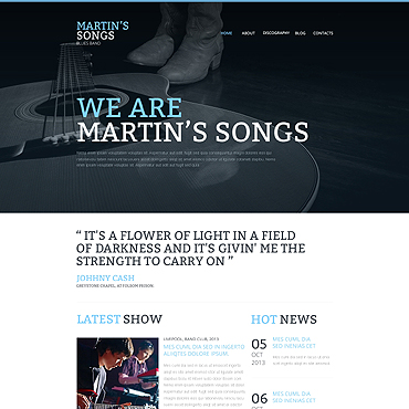 Songs Blues Responsive Website Templates 47547