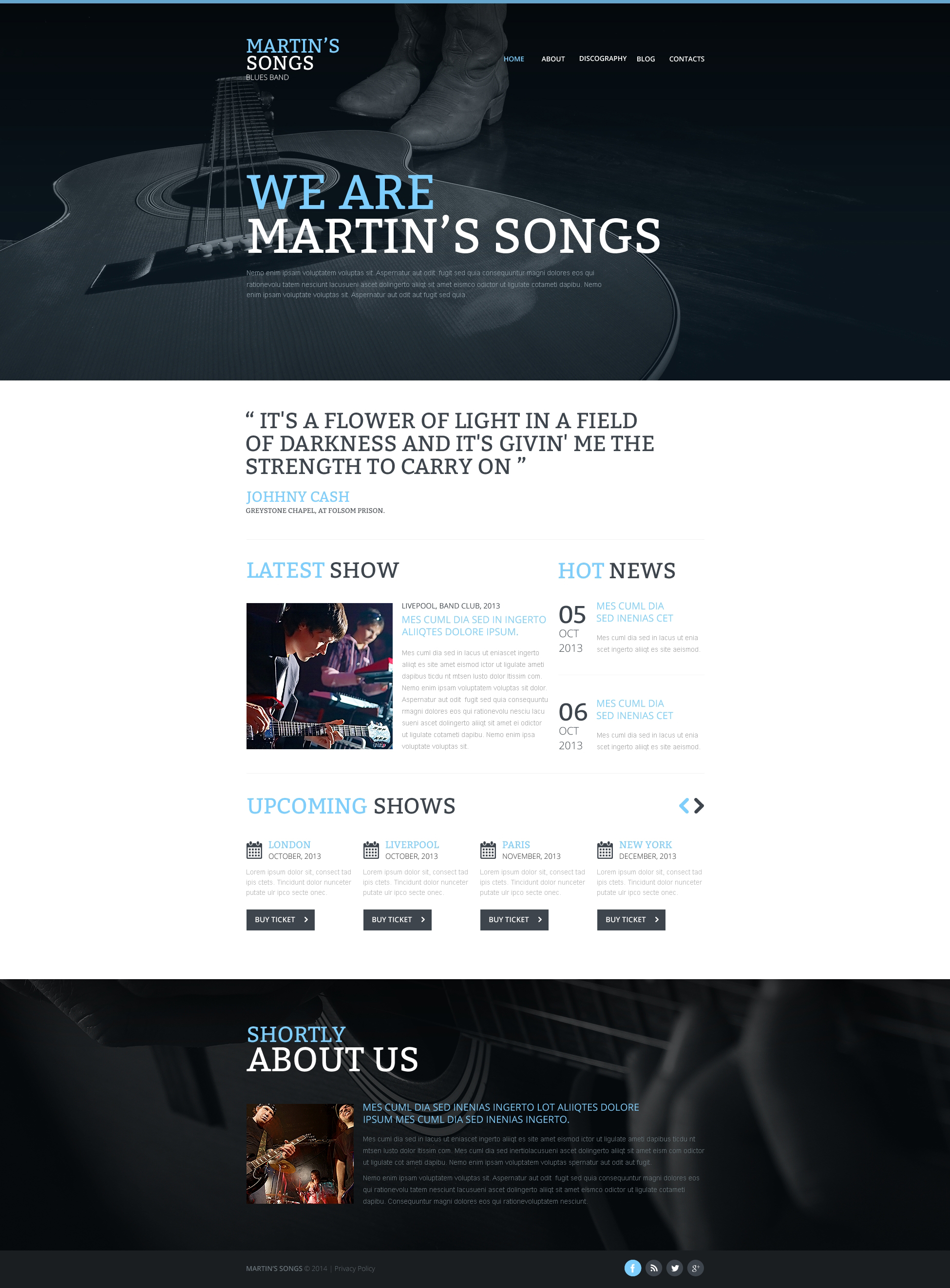Music Band Responsive Website Template