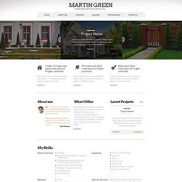 Green Painting Responsive Website Templates 47590