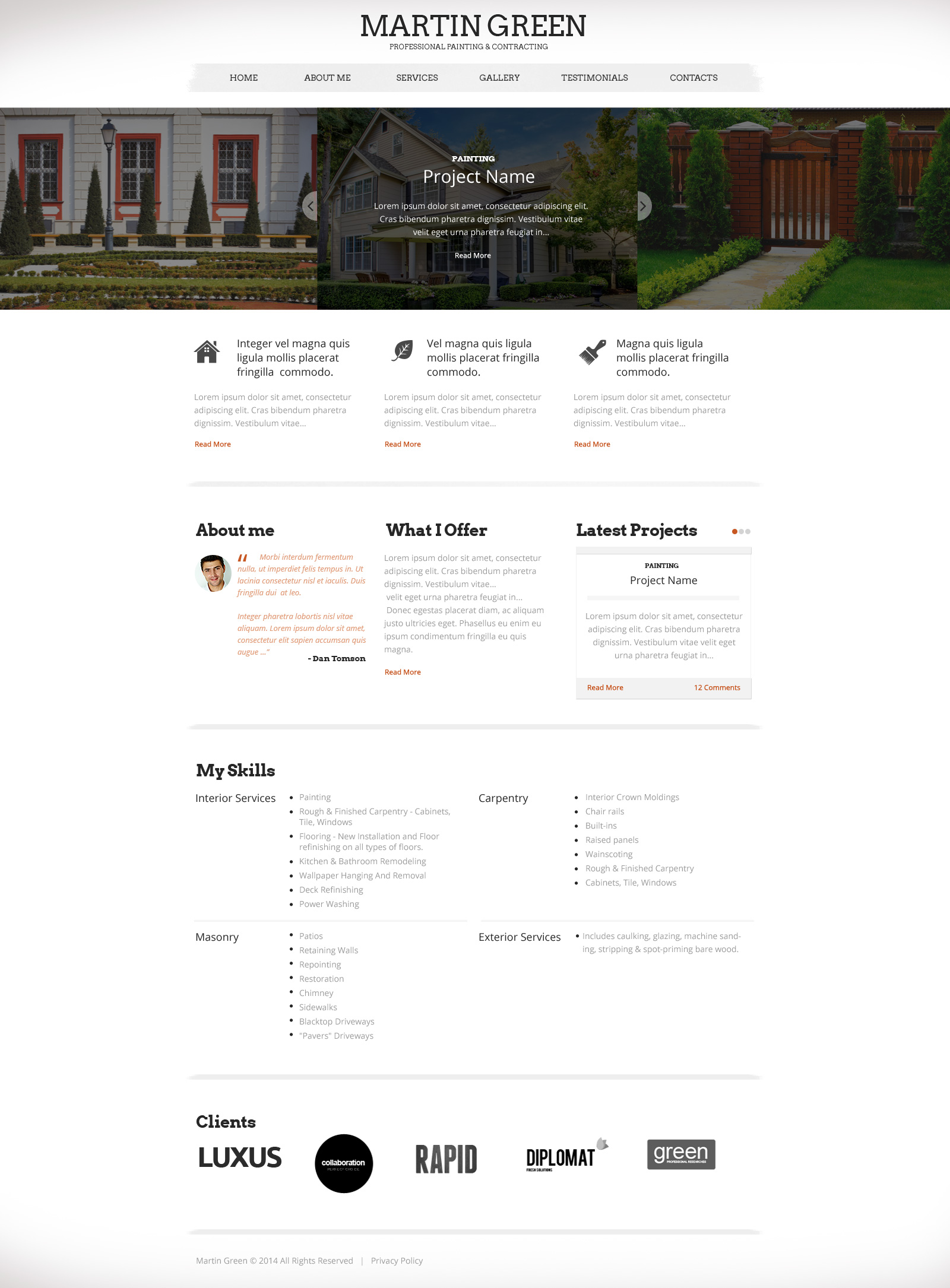 Home Repairs Responsive Website Template