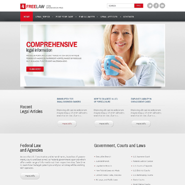 Free Law Responsive Website Templates 47671