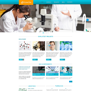 Science Unknown Responsive Website Templates 47685