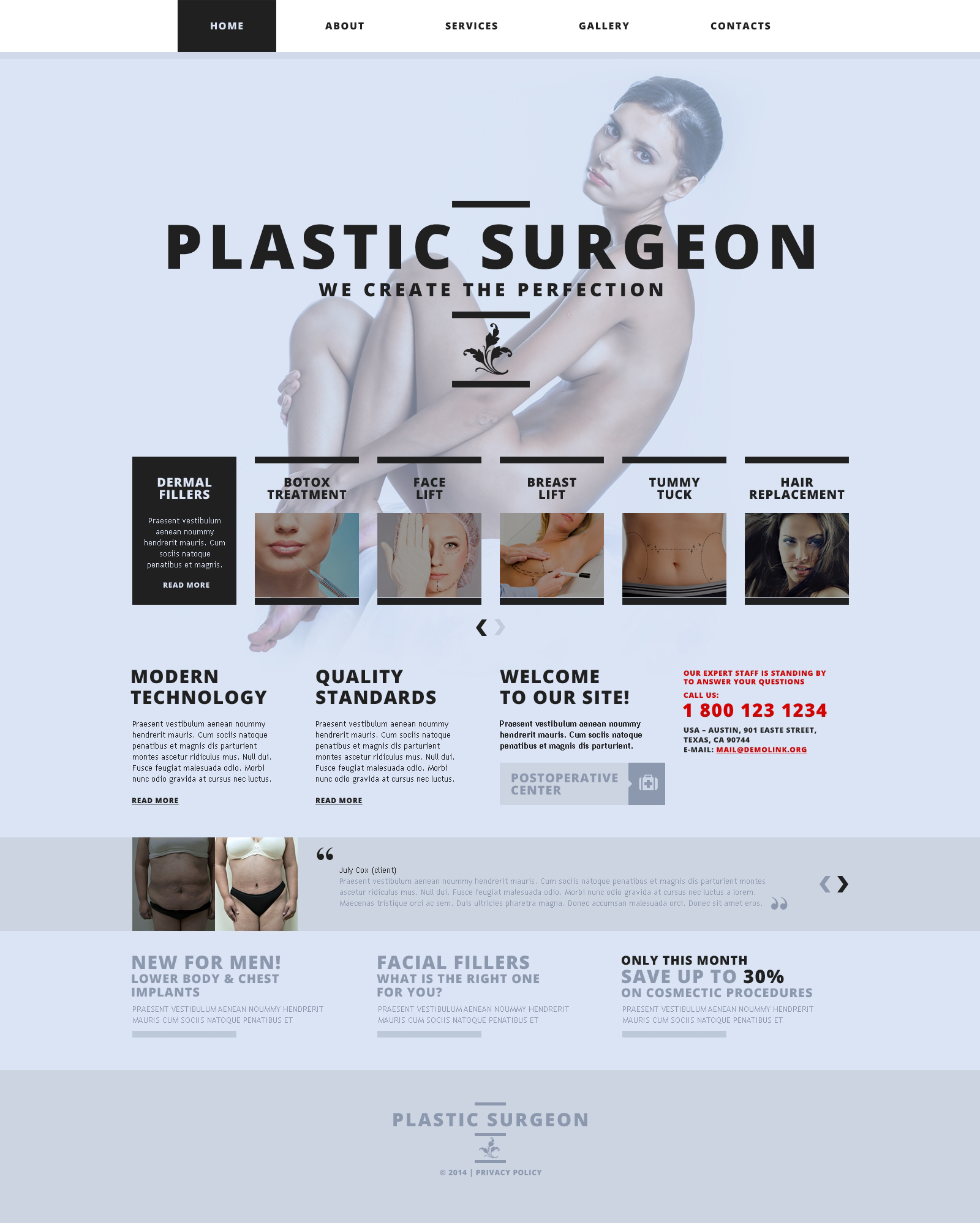 Plastic Surgery Responsive Website Template