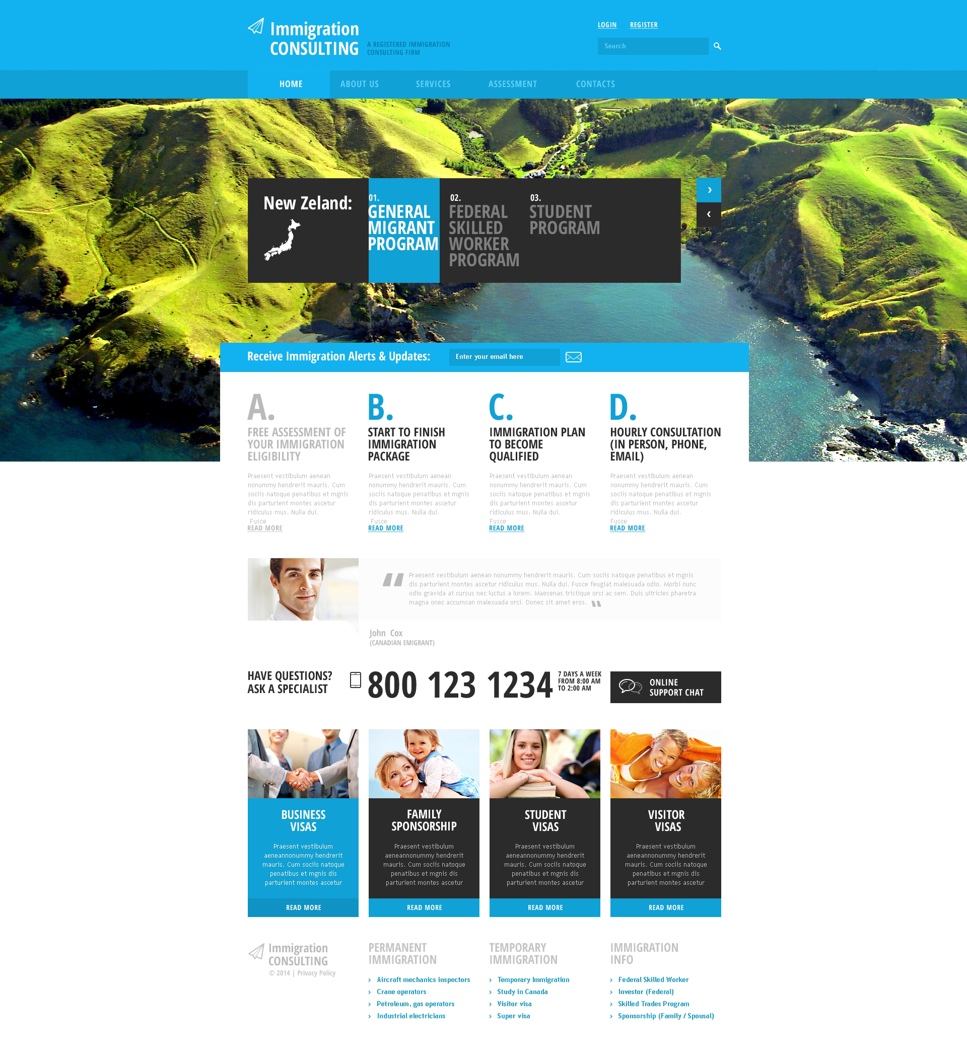 Immigration Consulting Responsive Website Template