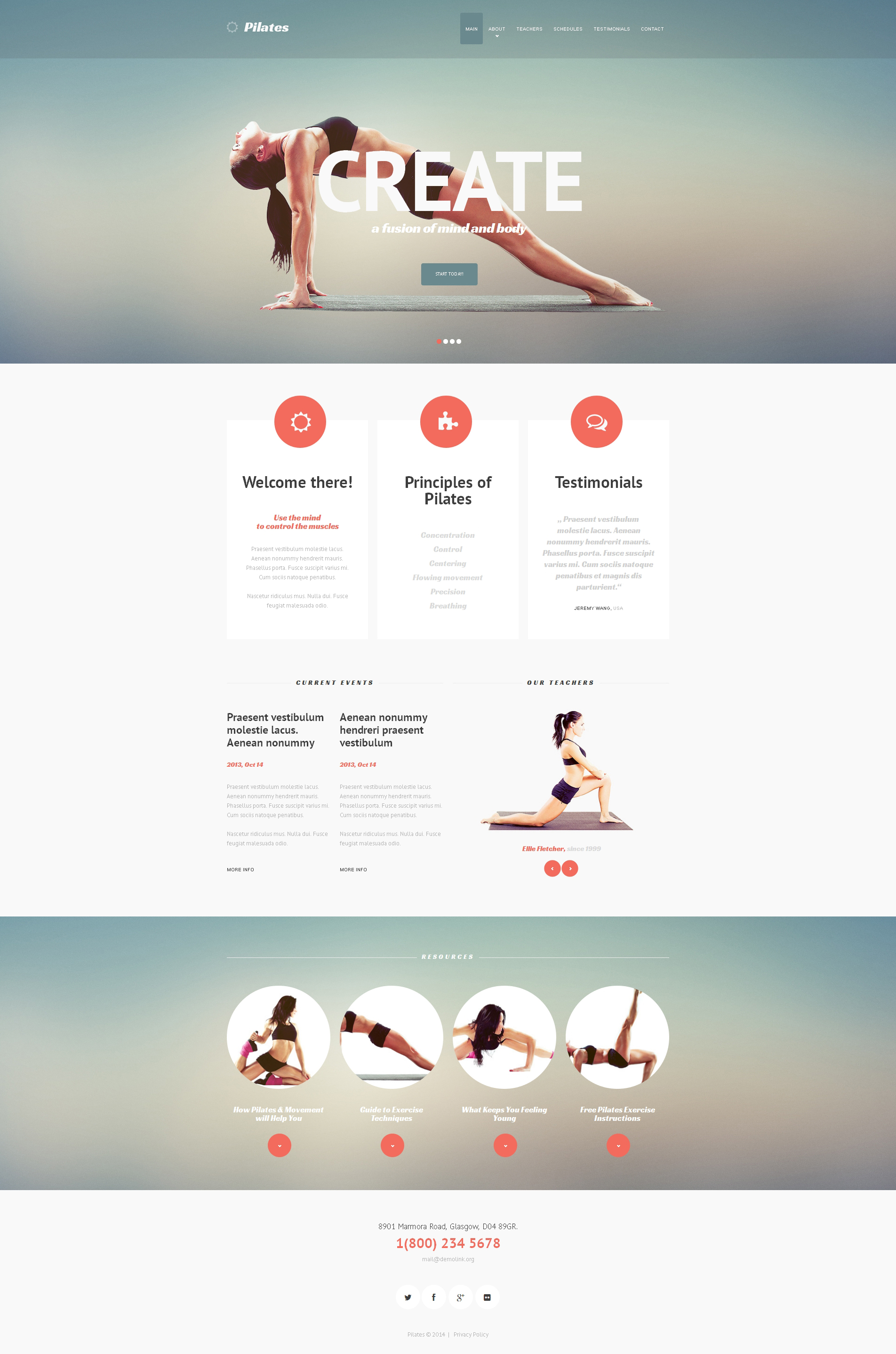 Fitness Responsive Website Template