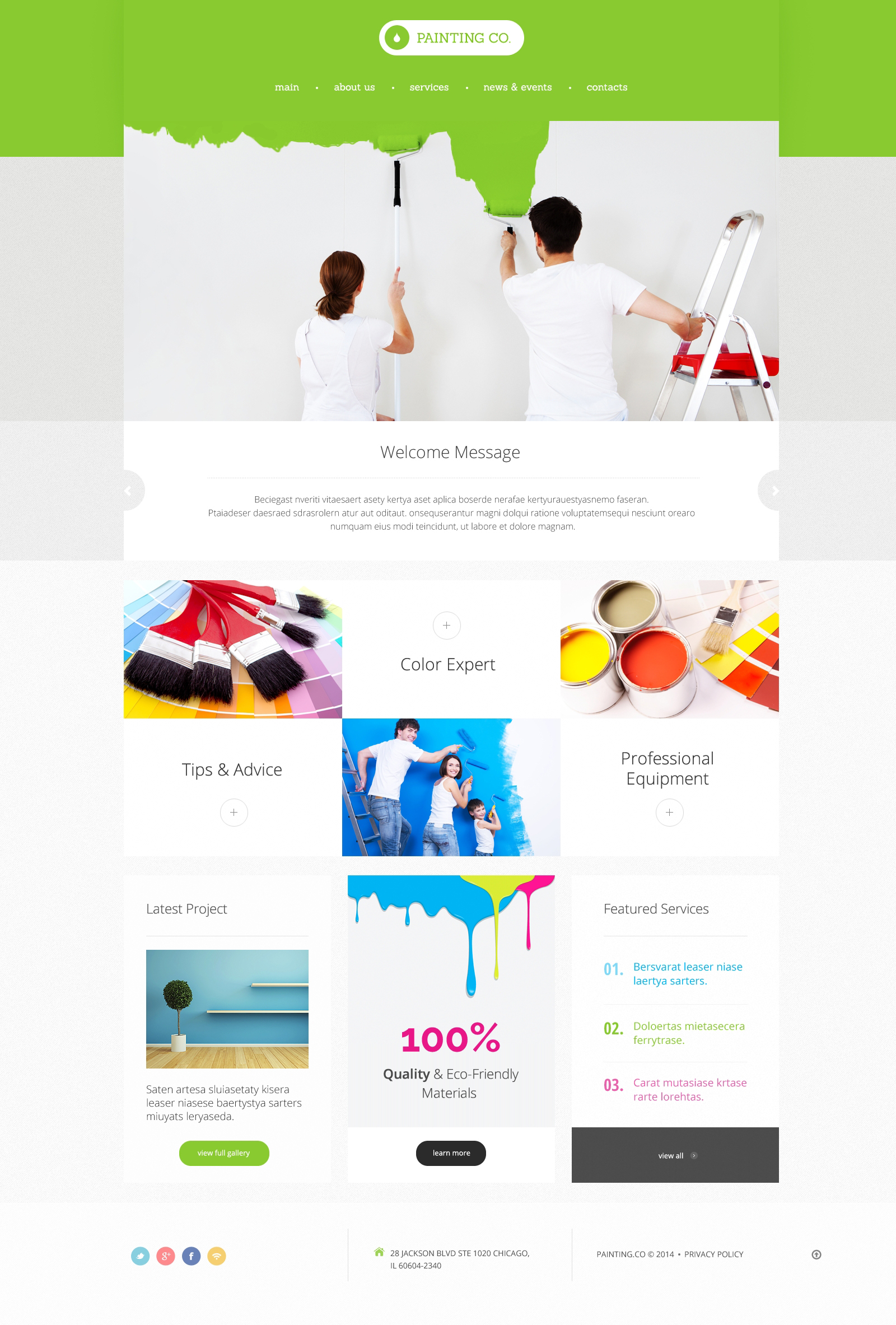 Painting Company Responsive Website Template