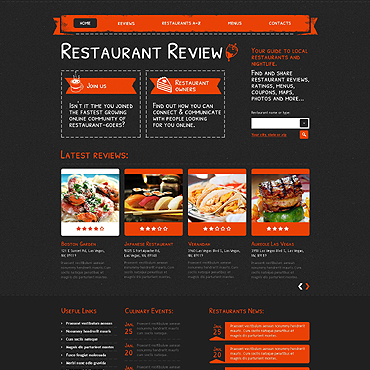 Restaurant Food Responsive Website Templates 47986
