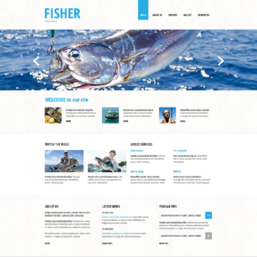 Fishing Sport Responsive Website Templates 48018