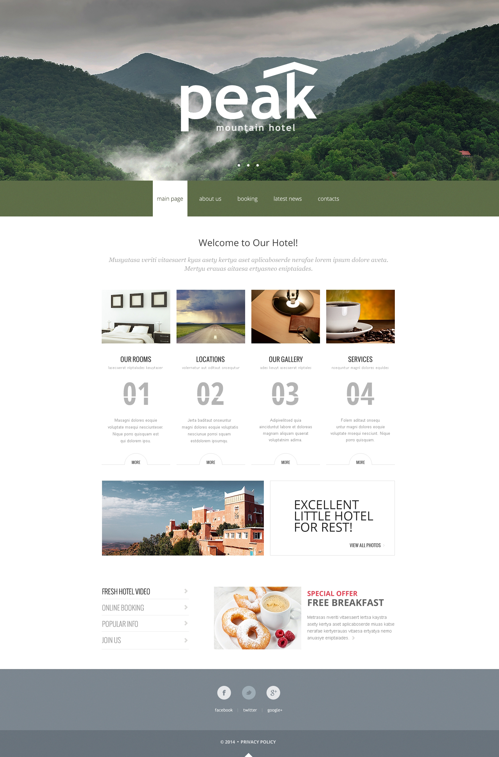 Hotels Responsive Website Template