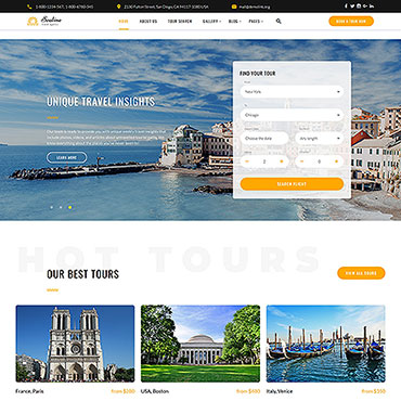 Air Traveling Responsive Website Templates 48115