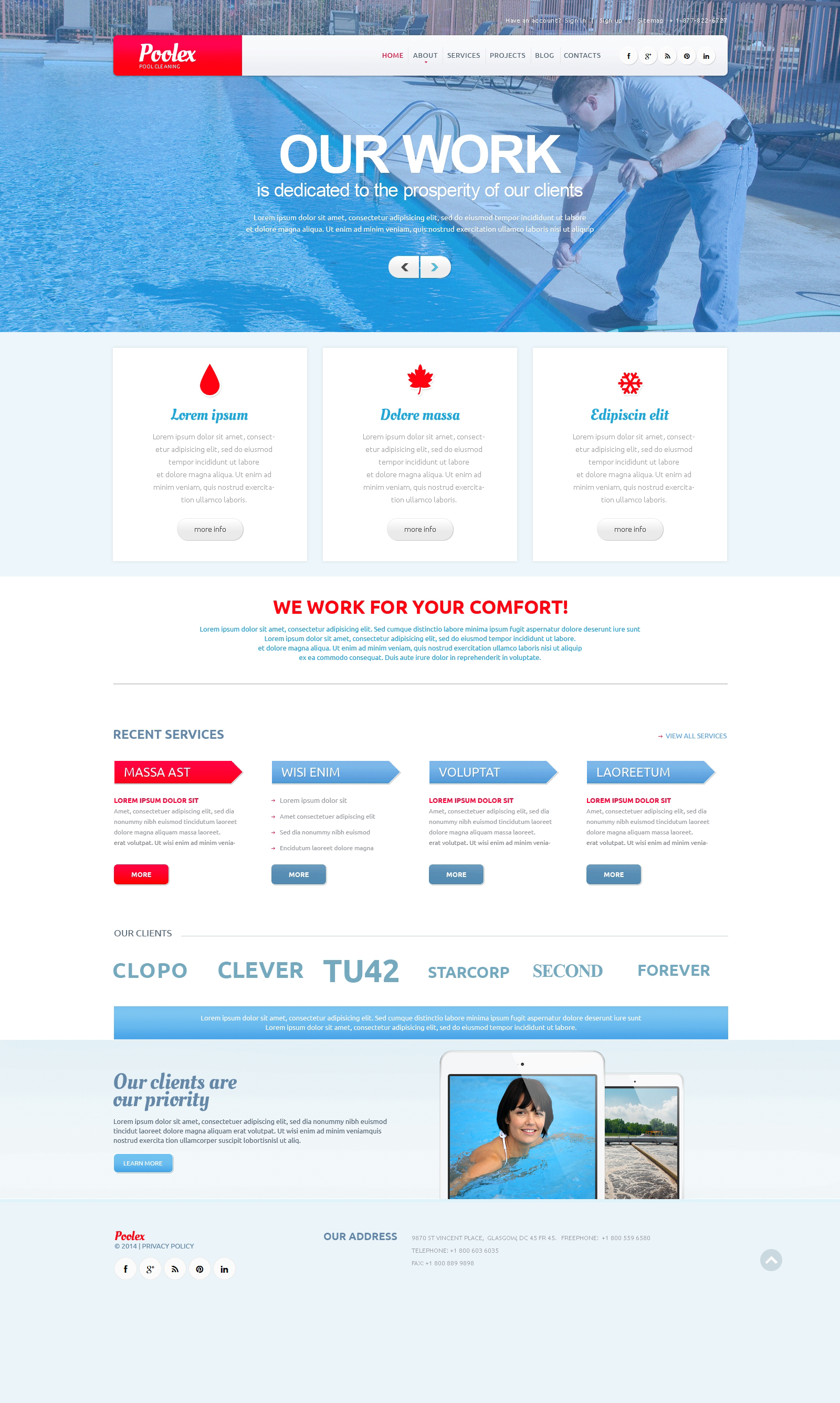 Pool Cleaning Company WordPress Theme