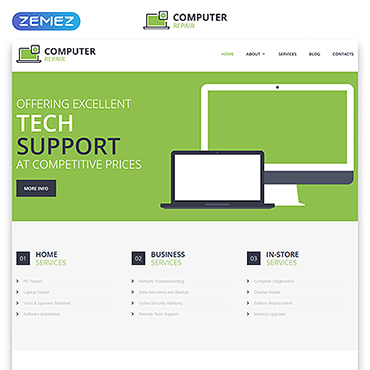 Technical Services Responsive Website Templates 48166