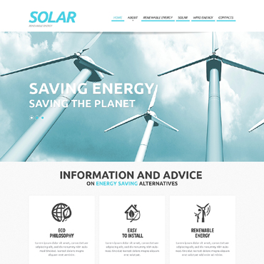 Power Energy Responsive Website Templates 48320