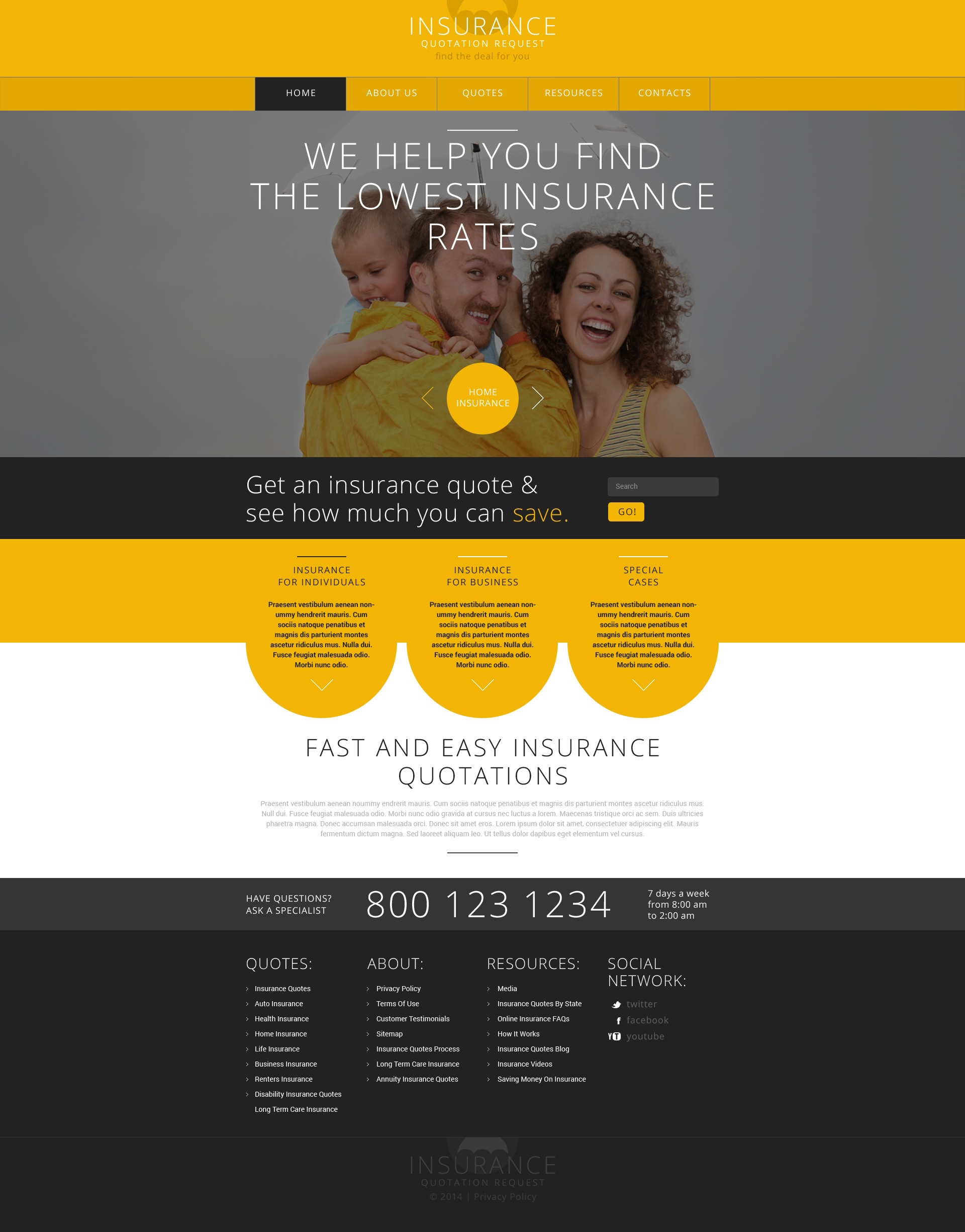 Insurance Responsive Website Template