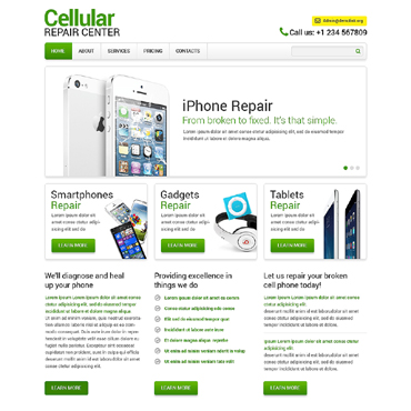 Mobile Repair Responsive Website Templates 48444