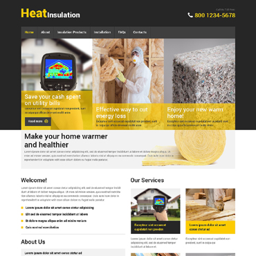 Home Heat Responsive Website Templates 48459