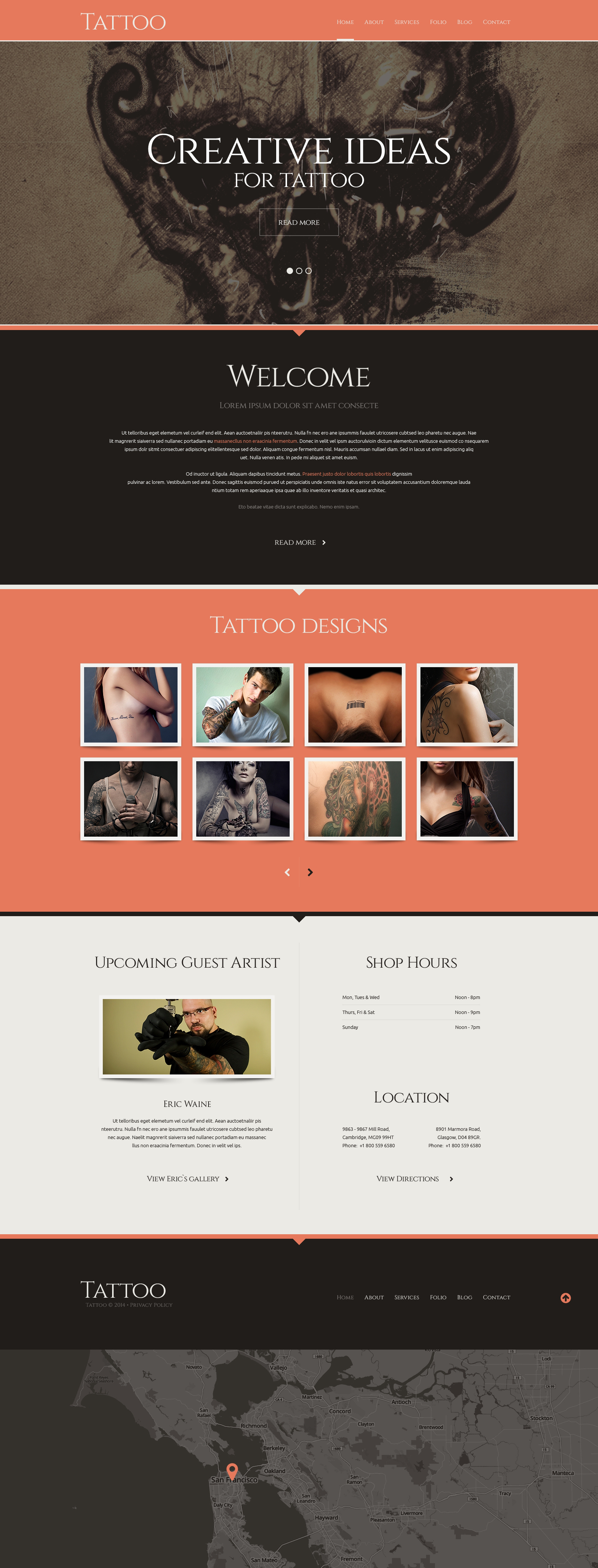 Tattoo Salon Responsive WordPress Theme