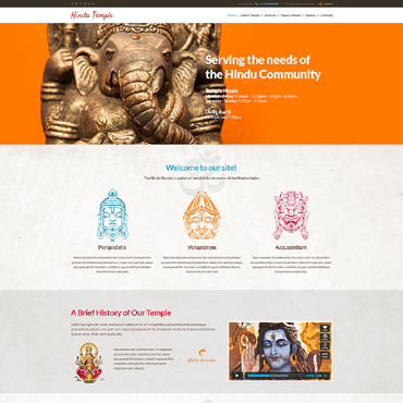 Temple Hinduism WordPress Themes 48550