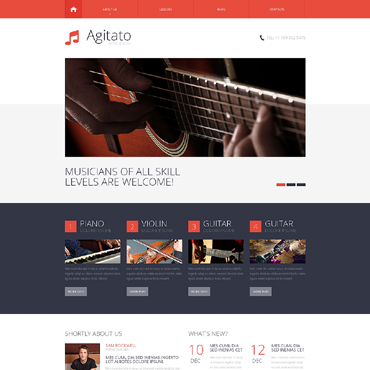 Music Lessons Responsive Website Templates 48565