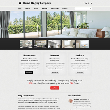 Staging Company Responsive Website Templates 48621