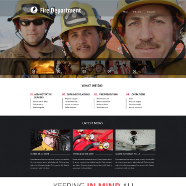 Department Firemen Responsive Website Templates 48657