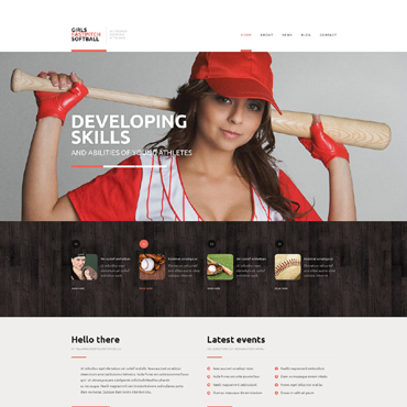 Fastpitch Softball Responsive Website Templates 48768