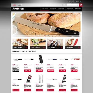 Shop Knife Prestashop Templates 48795