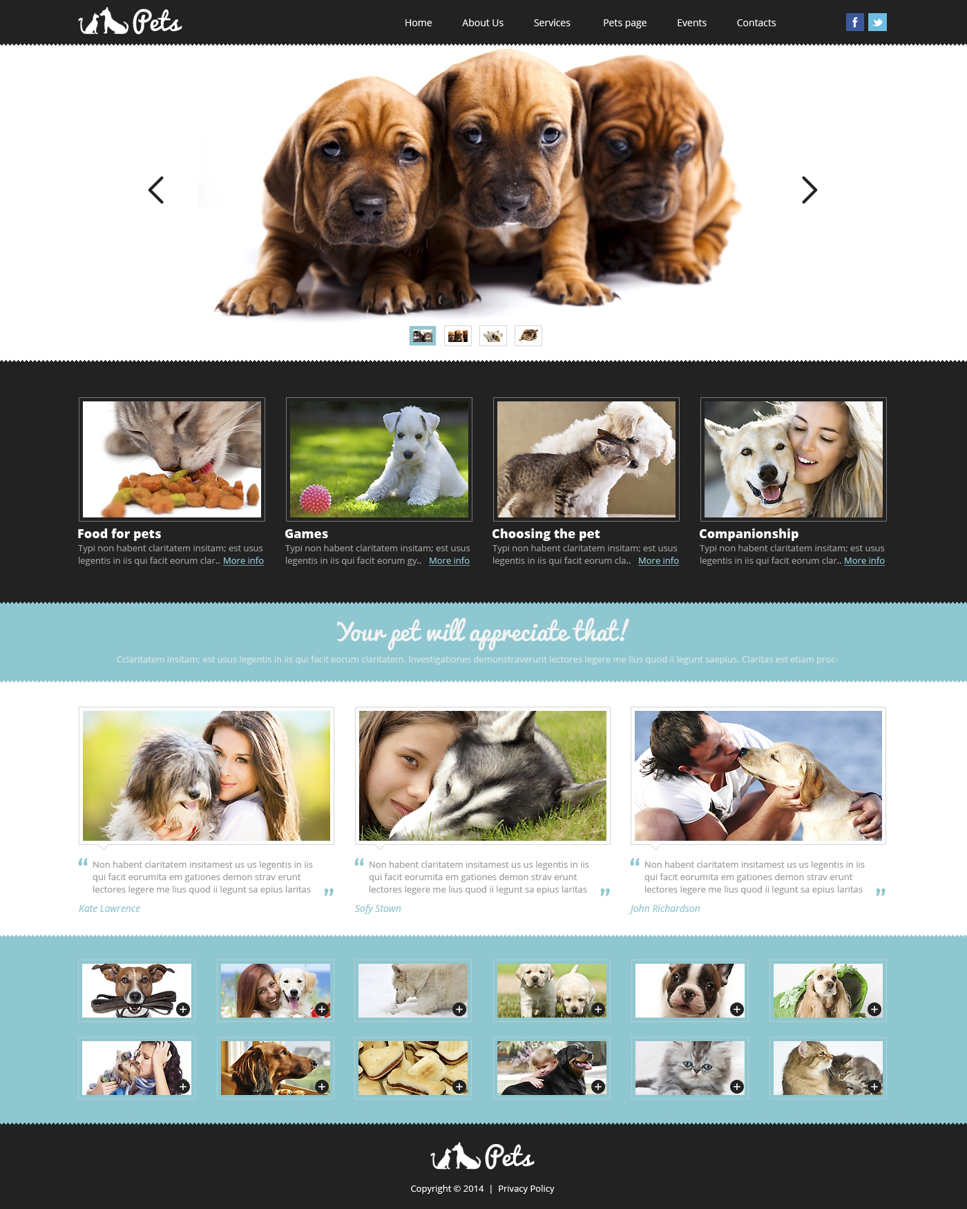 Pet Shop Responsive Website Template