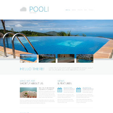 Pool Company Responsive Website Templates 48905