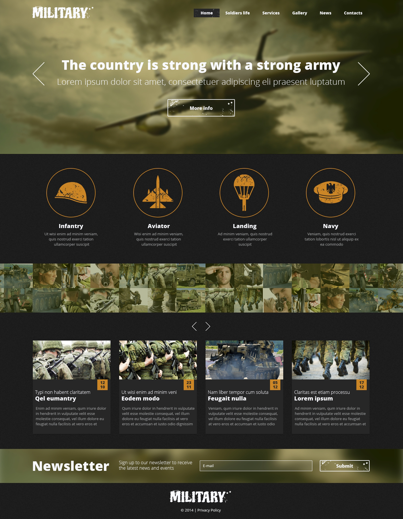 Army Responsive Website Template