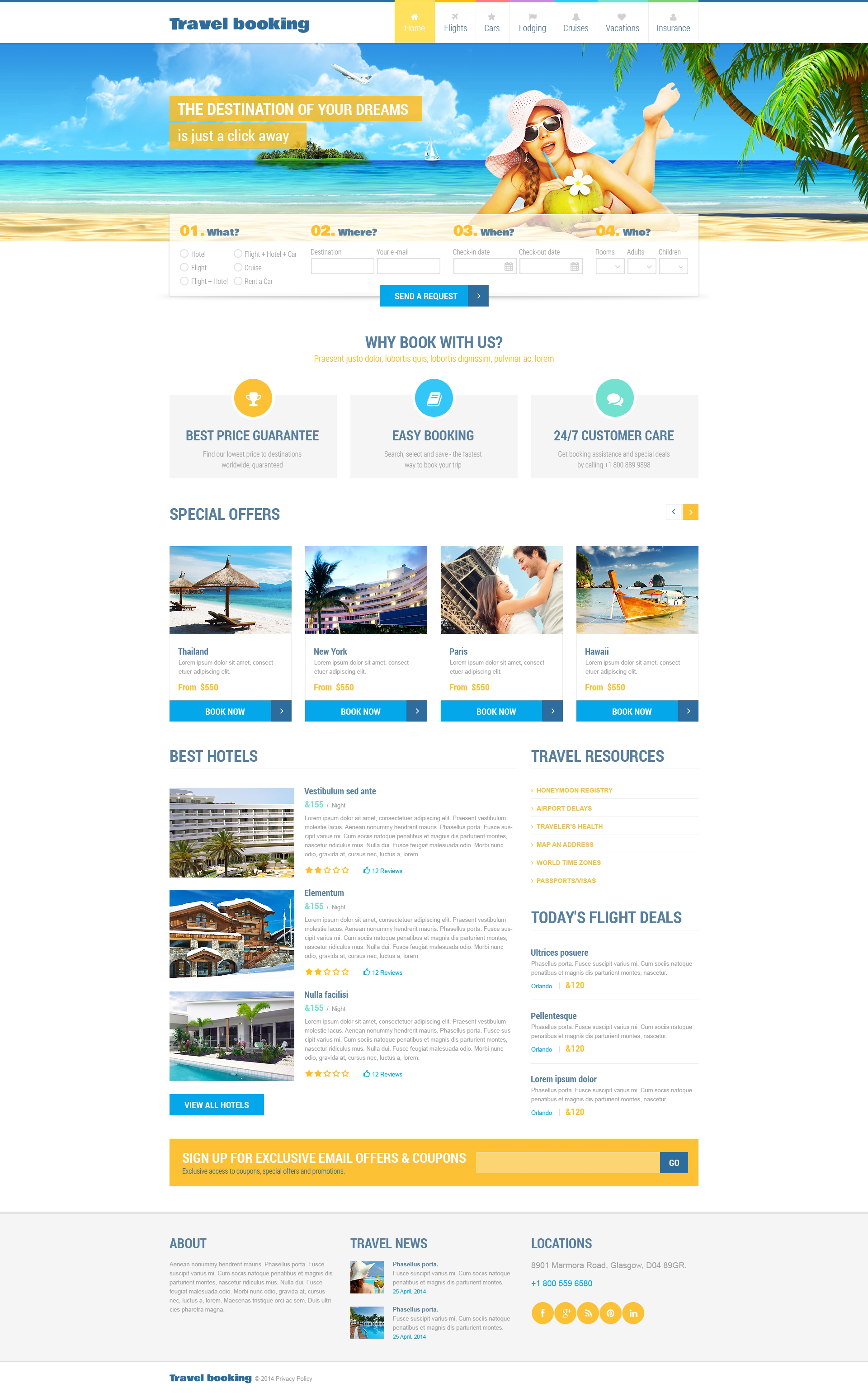 Airline Tickets Responsive Website Template