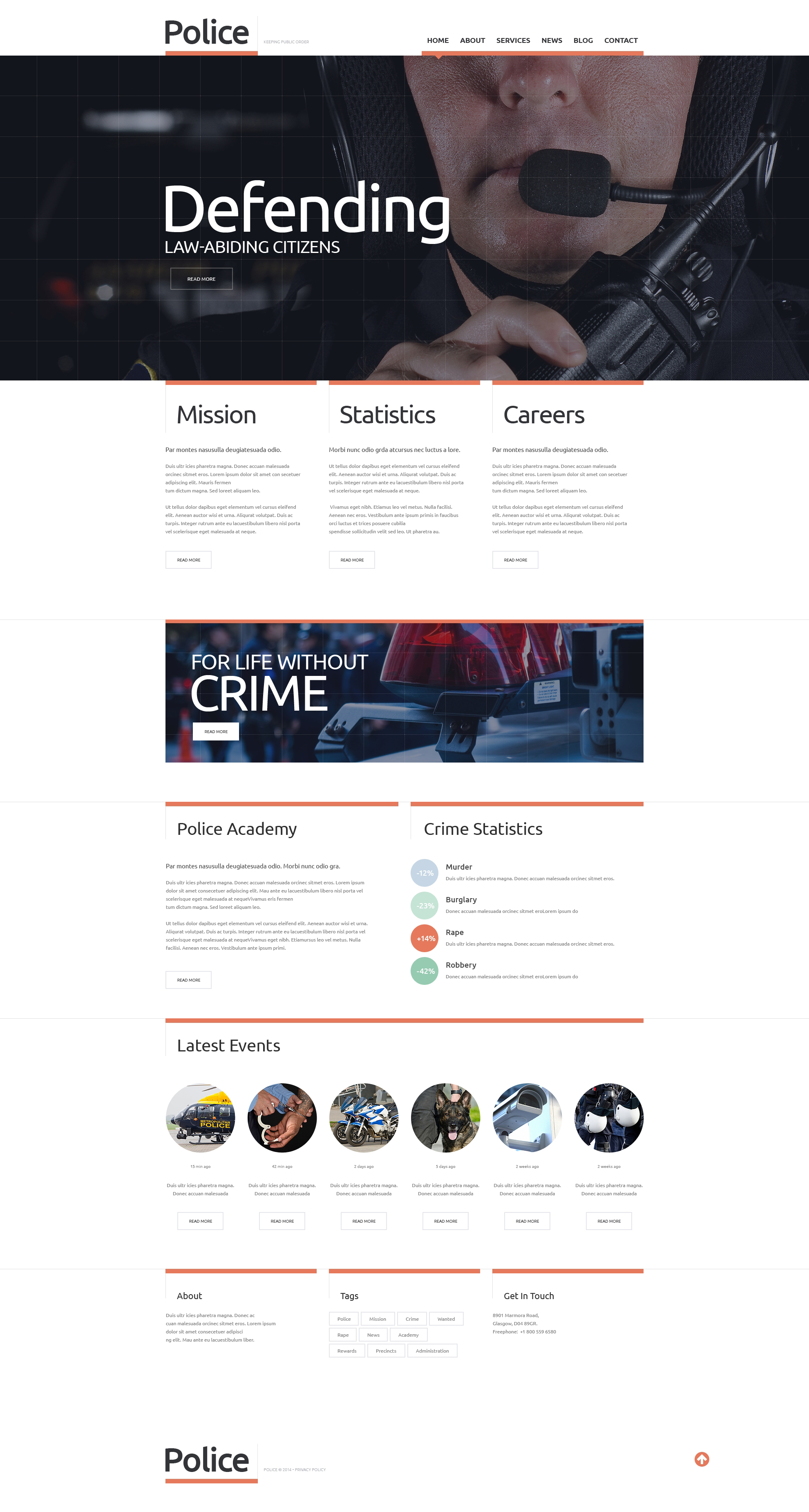 Police Responsive Website Template