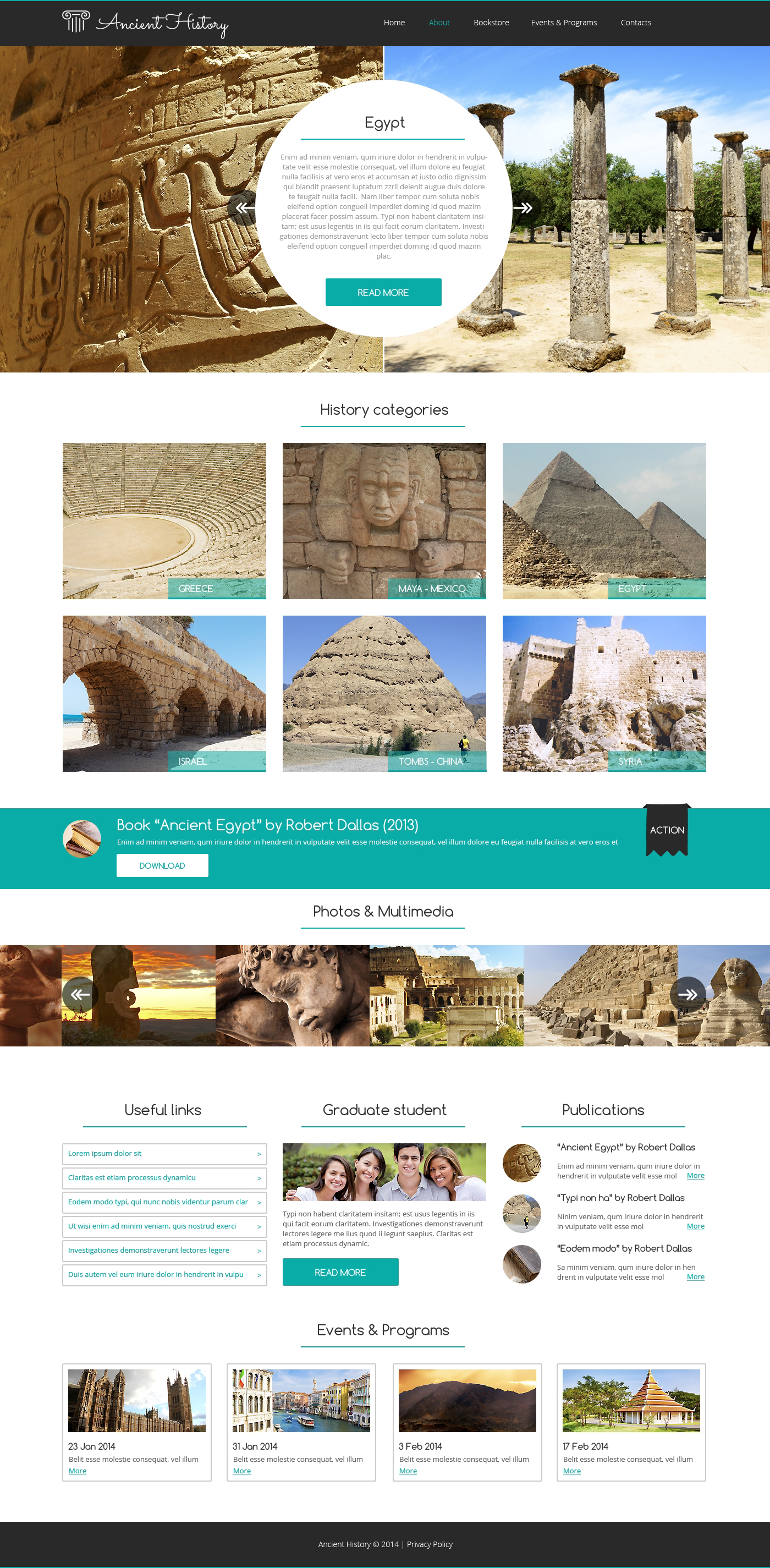 Museum Responsive Website Template