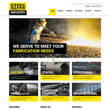 Industrial Metal Responsive Website Templates 49058