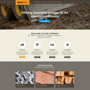 Construction Materials Responsive Website Templates 49107