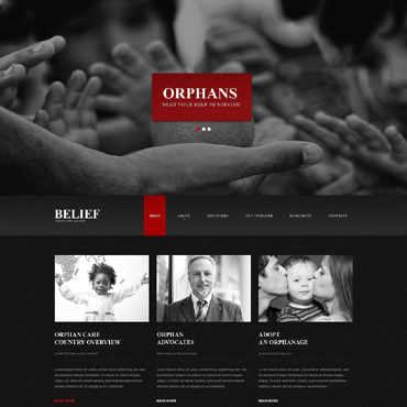 Orphans Charity Responsive Website Templates 49117