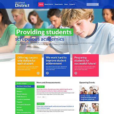 School District Responsive Website Templates 49137